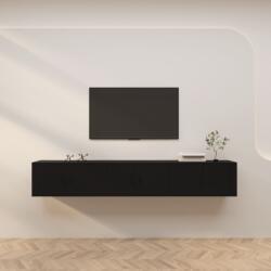vidaXL 3 db fekete falra szerelhető TV-szekrény 80 x 34, 5 x 40 cm (3188359) - vidaxl