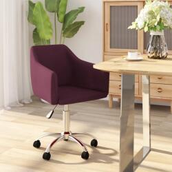 vidaXL Scaun de bucătărie pivotant, violet, material textil (331172)