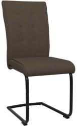 vidaXL Scaune de bucătărie tip consolă, 2 buc. , maro, textil (287830)