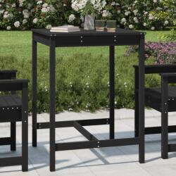 vidaXL Măsuță de grădină, negru, 82, 5x82, 5x110 cm, lemn masiv de pin (824085)