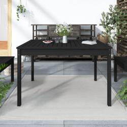 vidaXL Măsuță de grădină, negru, 121x82, 5x76 cm, lemn masiv de pin (823973)