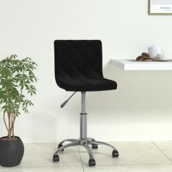 vidaXL Scaun de bucătărie pivotant, negru, catifea (333739)