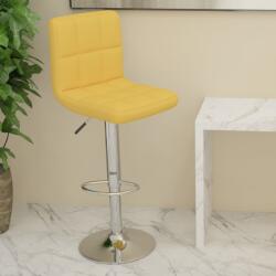 vidaXL Scaun de bar, galben muștar, material textil (334236)