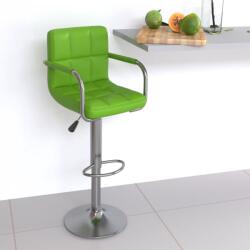 vidaXL Scaun de bar, verde, piele ecologică (334592)