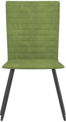 vidaXL Scaune de bucătărie, 4 buc. , verde, catifea (287807)