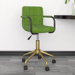 vidaXL Scaun de bucătărie pivotant, verde deschis, catifea (334836)