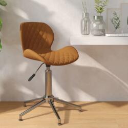 vidaXL Scaun de bucătărie pivotant, maro, catifea (334960)