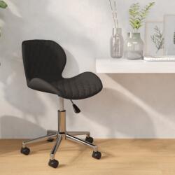 vidaXL Scaun de bucătărie pivotant, negru, catifea (334987)