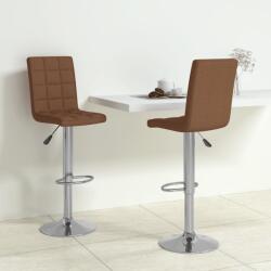 vidaXL Scaune de bar, 2 buc. , maro, material textil (335720)