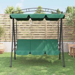 vidaXL Balansoar de grădină cu baldachin verde 198 cm țesătură și oțel (363331)