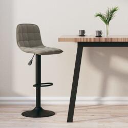 vidaXL Scaun de bar, gri deschis, catifea (333980)