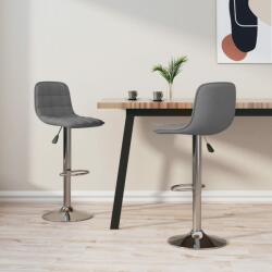 vidaXL Scaune de bar, 2 buc. , gri deschis, material textil (333945)