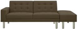 vidaXL Canapea extensibilă, maro, piele ecologică (323620) Canapea
