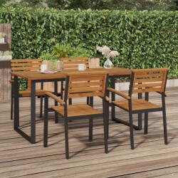 vidaXL Masă grădină picioare formă de U 160x80x75 cm lemn masiv acacia (319512)
