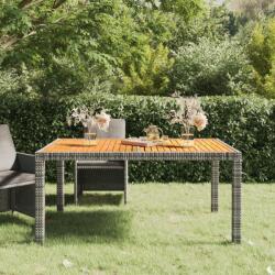 vidaXL Masă grădină, gri, 150x90x75 cm, poliratan și lemn de acacia (316721)