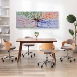 vidaXL Set tablouri din pânză, copac în ploaie, multicolor, 200x80 cm (289265)