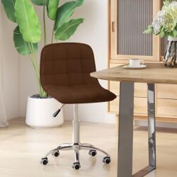 vidaXL Scaun de bucătărie pivotant, maro, material textil (334002)