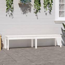 vidaXL Bancă grădină 2 locuri, alb, 203, 5x44x45 cm, lemn masiv de pin (824019)