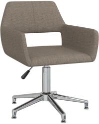vidaXL Scaune de bucătărie pivotante, 2 buc. , gri taupe, textil (330352)