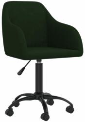 vidaXL Scaune de bucătărie pivotante, 2 buc. , verde închis, catifea (330670)