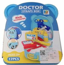 Magic Toys Orvosi játékszett kék macis tárolóban kiegészítőkkel (MKL375260) - pepita