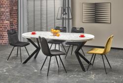 Halmar PERONI bővíthető asztal, fehér márvány / fekete - mindigbutor