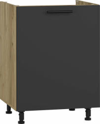 Halmar VENTO DK-60/82 mosogató szekrény, szín: craft tölgy/antracit - mindigbutor