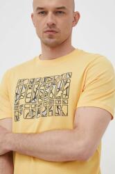 PUMA tricou din bumbac culoarea galben, cu imprimeu PPYX-TSM0D1_10X
