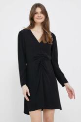 Benetton rochie culoarea negru, mini, drept PPYX-SUD1BY_99X
