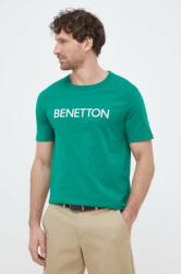 United Colors of Benetton tricou din bumbac culoarea verde, cu imprimeu PPYX-TSM141_77X