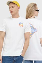 47brand tricou din bumbac MLB New York Yankees culoarea alb, cu imprimeu PPYX-TSU01Y_00X