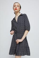 MEDICINE rochie culoarea negru, mini, evazati ZPYX-SUD708_99A