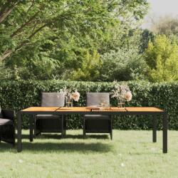 vidaXL Masă de grădină, negru, 250x100x75 cm, poliratan (316729) - comfy