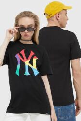47brand tricou din bumbac MLB New York Yankees culoarea negru, cu imprimeu PPYX-TSU01M_99X