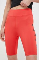 Kappa pantaloni scurți de antrenament culoarea rosu, cu imprimeu, high waist PPYX-SZD0CM_33X