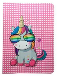 Univerzális tablet könyvtok, mintás, 9"-10", Rainbow unicorn - gsmlive