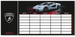 Ars Una Ars Una: Lamborghini egylapos, kétoldalas órarend fekete színben (50492541) - jatekshop