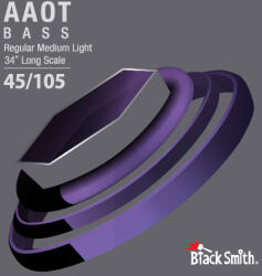 BlackSmith AAOT Bass, Regular Medium Light, 34", 45-105 stainless húr - BS-AASW-45105-4-34