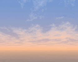  Fátyolfelhős égbolt - naplamente előtti természeti kép kék krém szürke és halvány vörös tónus falpanel (39229-1)