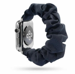 Utángyártott Apple Watch 42/ 44/ 45/ 49mm Frilly Szövet szíj, fekete (OS-0251)
