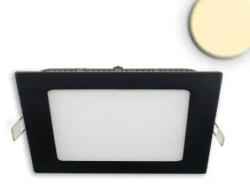 IsoLED LED panel, 9W, szögletes, káprázás mentes, fekete, melegfehér, dimmelhető (115462)