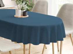 Goldea față de masă 100% bumbac albastru marin - ovală 140 x 180 cm Fata de masa