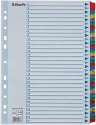 Esselte Index carton alb Mylar, numeric 1-31, margine color, ESSELTE