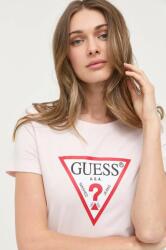 Guess pamut póló rózsaszín, W1YI1B I3Z14 - rózsaszín XS