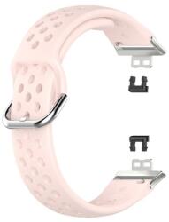 gigapack Huawei Watch Fit pótszíj (egyedi méret, szilikon, lyukacsos, légáteresztő) rózsaszín (GP-108422)