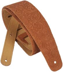 Perri's Leathers 7194 Decorated Suede Guitar Strap Floral Tan