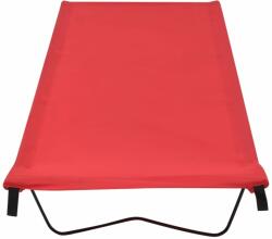 vidaXL Pat de camping, roșu, 180x60x19 cm, țesătură oxford și oțel (312480)