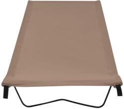 vidaXL Pat de camping, gri taupe, 180x60x19 cm, țesătură oxford & oțel (312482)
