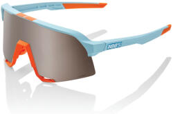 100% S3 Soft Tact Two Tone narancssárga-kék napszemüveg (ezüst lencsék)