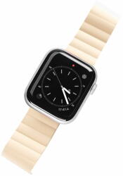 DuxDucis Curea silicon DuxDucis Magnetic Chain Version compatibila cu Apple Watch Ultra 49mm Bej (6934913033715)